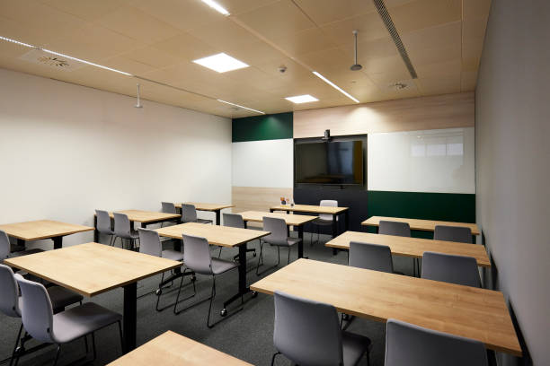 istock Classroom-style meeting room in modern office 1426260931