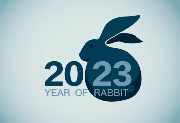 Year Of The Rabbit vector art illustration