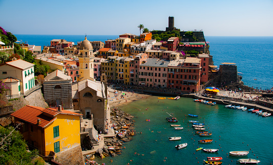 Beautiful views on the Italian Coast in Cinque Terre