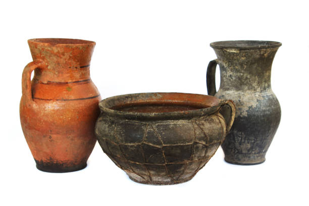 istock Earthenware jugs and bowl on white background 1426266070