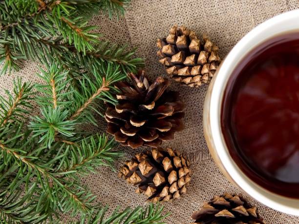 istock Christmas tea party in nature 1426266240