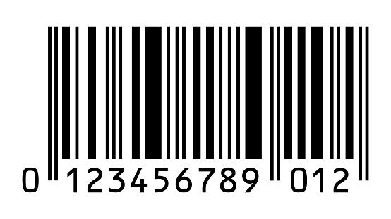 EAN-13 bar code isolated on white background. EAN13  or QR code. Similar Barcode. Vector stock illustration.