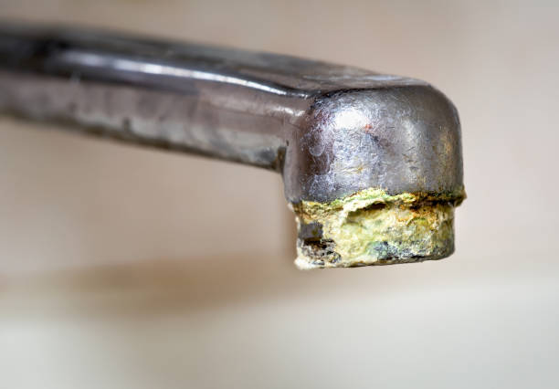 istock Tap with lime, calcium deposit from hard water 1426274891
