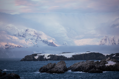 Antarctic Peninsula. Neko Harbor is a bay along the Gerlache Strait