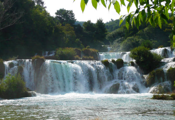 Krka National Park, known for its succession of seven waterfalls, is located in the southern part of Croatia and extends along the Krka river basin