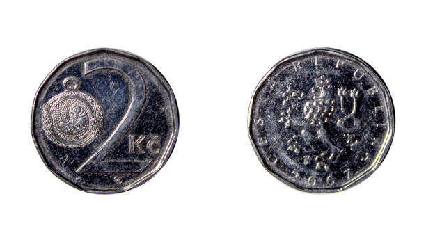 istock Two Czech Koruna coin 1426277375