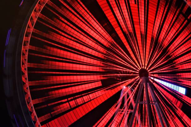 istock Blurred light lines ferris wheel antalya amusement park 1426280050
