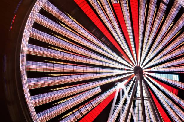 istock Blurred light lines ferris wheel antalya amusement park 1426280052