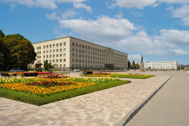 Lenin Square in the city of Stavropol, Russia - August 17, 2022 Lenin Square in the city of Stavropol, Russia - August 17, 2022. stavropol stavropol krai stock pictures, royalty-free photos & images