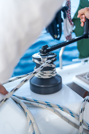 Detail on sailboat deck