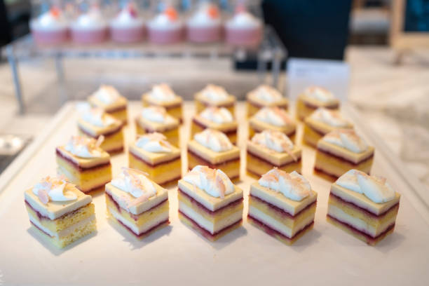 istock Cute cake on the shelf in a bakery 1426288447