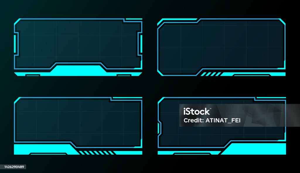 Tech Hud Frame Frame Set Technology Future Interface Hud Stock Illustration - Download ...
