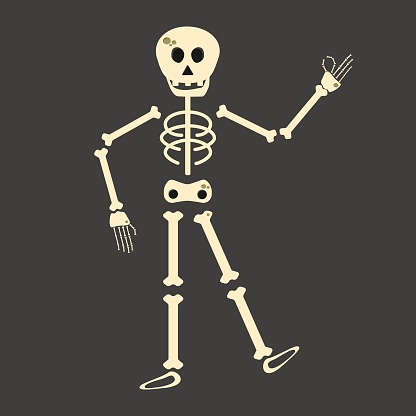 A cheerful skeleton who is doing well. good dead