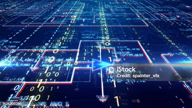 Microtech Background Technology Background Printed Circuit Board 3d Rendering Stock Photo ...