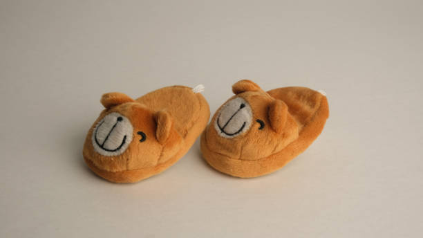 istock Home slippers, slippers with muzzles of bears. 1426301532