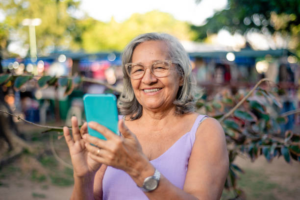 istock Elderly woman on smartphone. 1426317091
