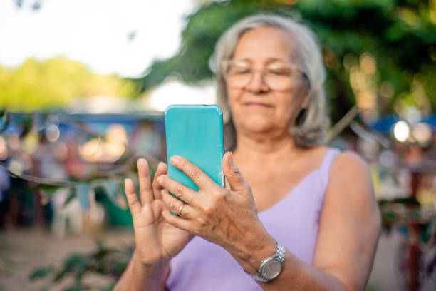 istock Elderly woman on smartphone. 1426317185