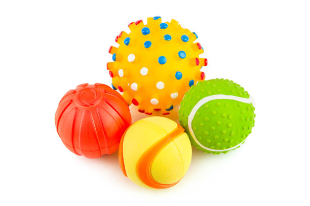 istock Dog toy balls isolated on white . 1426321163