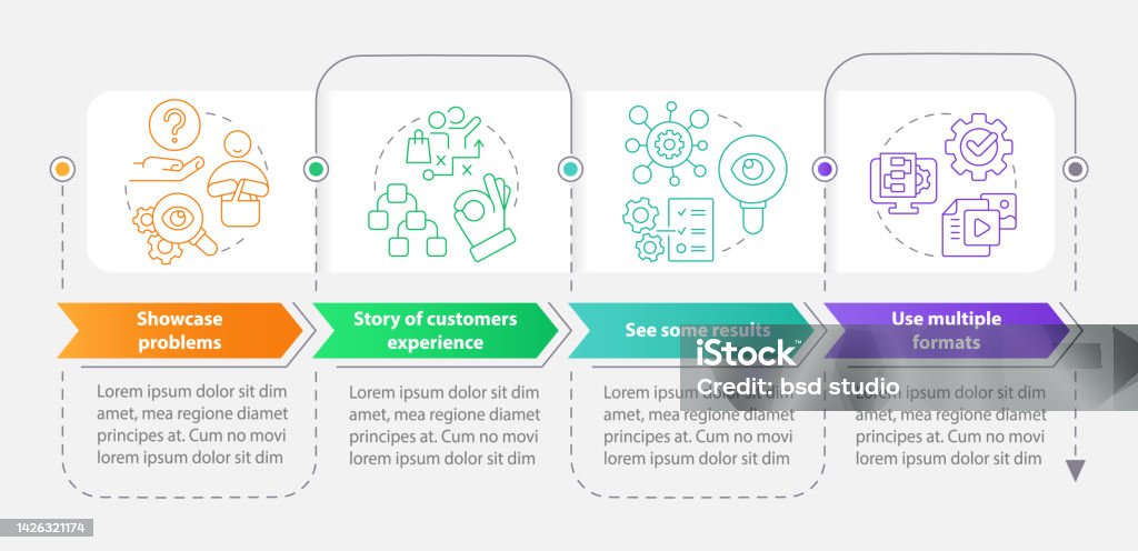 Study Rectangle Elements Of Case Study Rectangle Infographic Template Stock ...