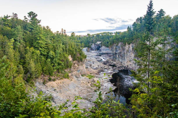 Grand Falls gorge Canyon view in New Brunsqick Canada morning