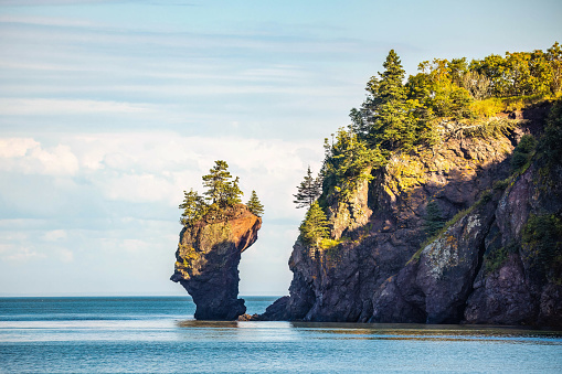 Scenic Quaco Head rock UNESCO Fundy Biosphere Reserve in Canada