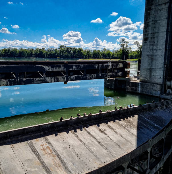 istock Dam, weir, Rhine, river, border 1426336676