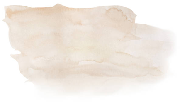 istock Watercolor light beige spot, single hand painted Abstract element for wedding and party design 1426339797