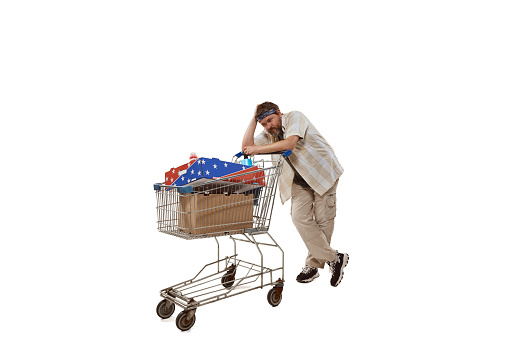 Food and drink, Shopping Cart, Supermarket, Push Cart, Black Background, Empty, No People