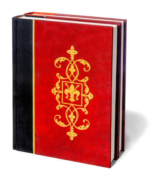 istock Standing Red Books on White with Clipping Paths 1426347309