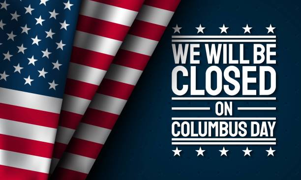 istock Columbus Day Background Design. We will be Closed on Columbus Day. 1426360517