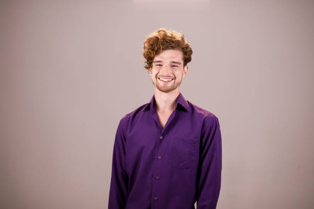 Portrait in colorful background