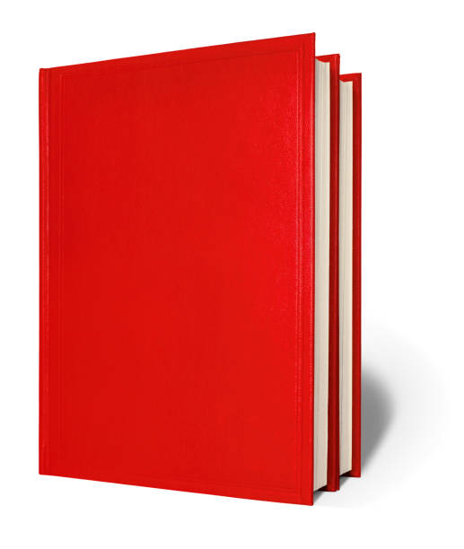 istock Standing Red Books on White with Clipping Paths 1426363713