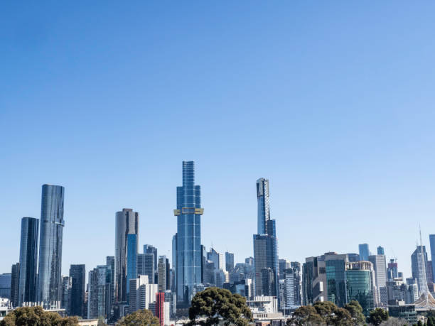 Melbourne skyline stock photo