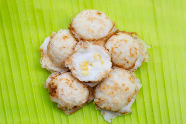istock Khanom Krok, Thai coconut milk dessert. Coconut rice pancake 1426380418
