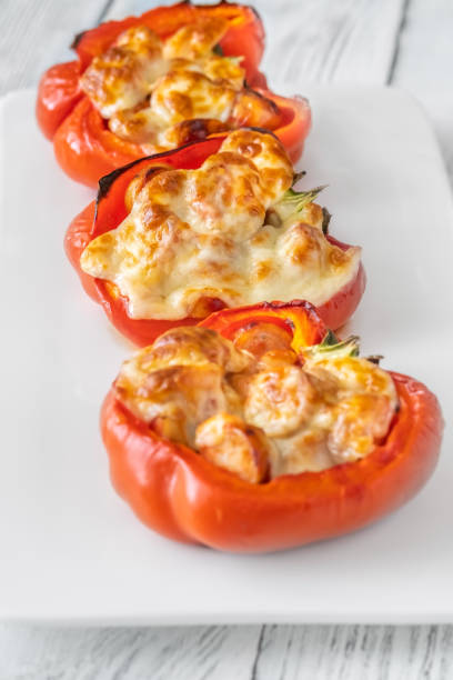 istock Baked bell peppers stuffed with sausage 1426384455