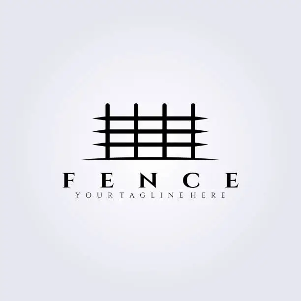 Vector illustration of Fence logo vector illustration design