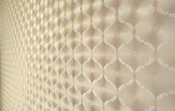 istock luxurious wallpaper in perspective with decorative pattern with golden ornaments and a shiny  metallic texture for a vintage background - old fashion style of paper for a classic wall of a hotel 1426398183