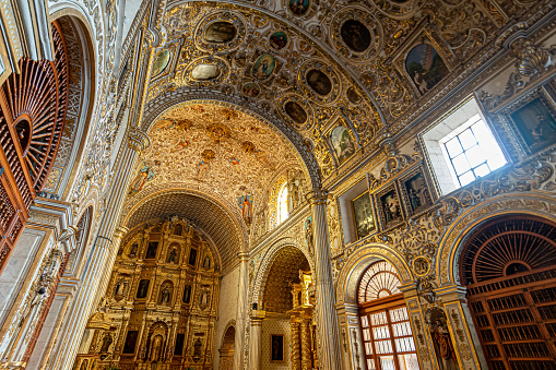 Interior view of the Santo Domingo Temple, Oaxaca, Mexico