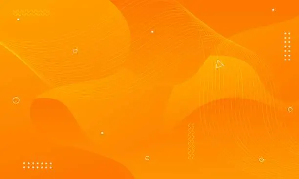Vector illustration of Gradient Orange Abstract Fluid Shape Background