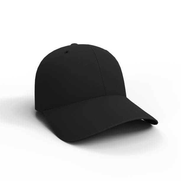 istock Black Cap on White Background for Mockup. 3D Illustration. File with Clipping Path. 1426435372