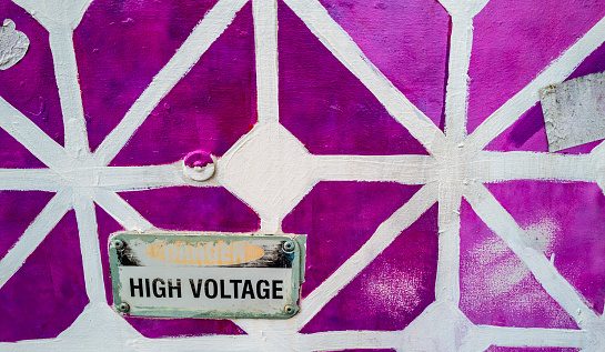 Roadhouse sign, high voltage.