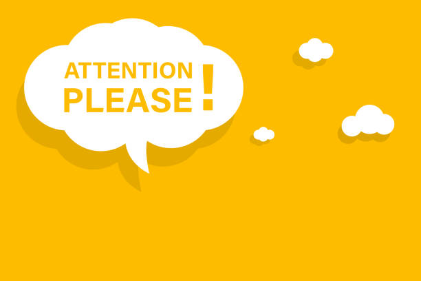 istock Attention pleasespeech bubble banner vector with copy space for business, marketing, flyers, banners, presentations and posters. illustration 1426442981