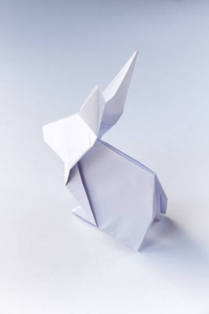 istock Paper rabbit origami isolated on a white background 1426454979