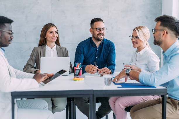 istock Business persons on meeting in the office. 1426459412