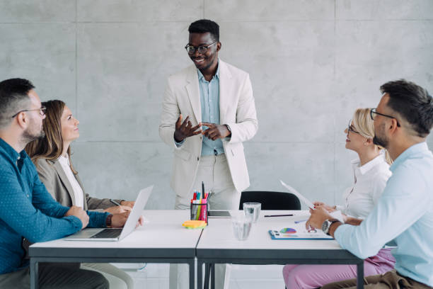 istock Team of professionals during a meeting. 1426459423