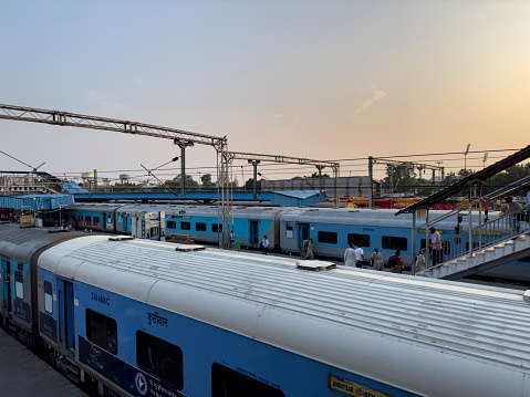 Punjab/ India september 12 2022:train station for travel in summer. Travel concept.