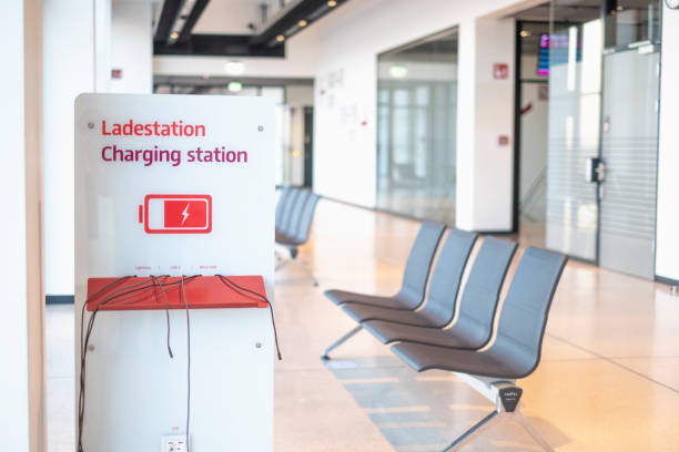 Mobile Phone Charging Station stock photo