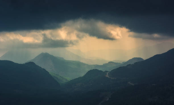 istock Majestic sunlight lays on a mountain hills 1426473505