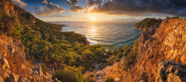 istock Sunset over the mediterranean sea bay 1426473974