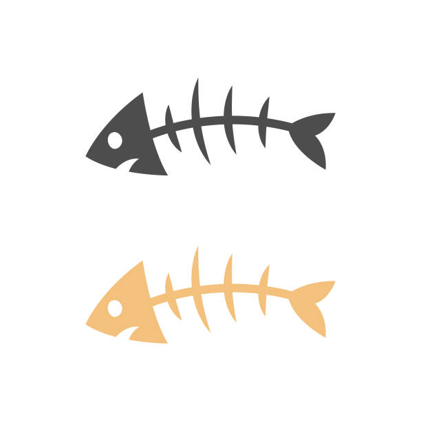 Fishbone Icon. Scalable to any size. Vector illustration EPS 10 file. animal bone stock illustrations